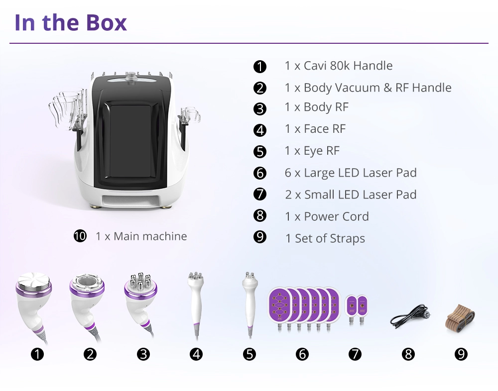 80k cavitation machine package information